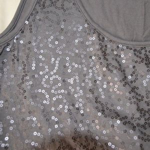 Nordstrom Caslon Tops - Nordstrom Caslon Gray Sequined Fitted Tee Size Med Nordstrom Caslon Tops - Nordstrom Caslon Gray Sequined Fitted Tee Size Med